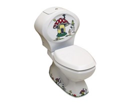ECA 8702MNTR Çocuklar için Alttan Çıkışlı Klozet 57cm ve 8704MNTR Rezervuar