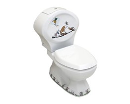 ECA  8702DOGR Çocuklar için Alttan Çıkışlı Klozet 57cm ve 8704DOGR Rezervuar